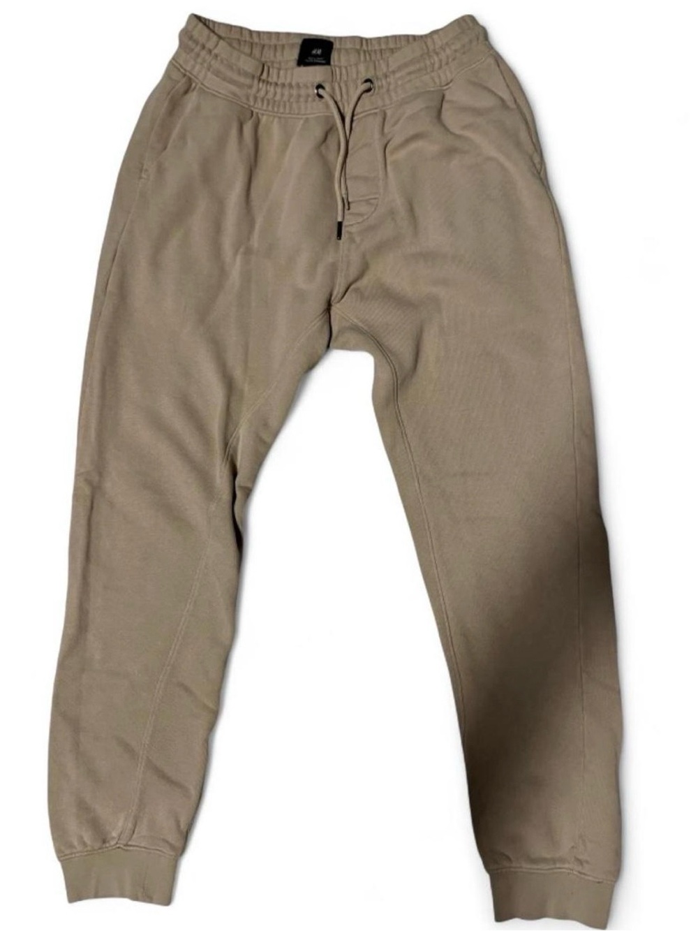 H & M Men's Casual Drawstring Jogger Pants - Beige
